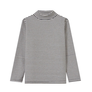 多多家男童打底衫秋冬2025新款冬装儿童中大童条纹内搭长袖T恤潮