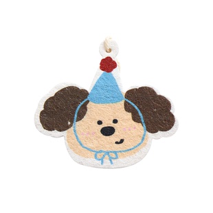 卡通小狗压缩洗碗巾木浆棉清洁海绵擦厨房刷锅刷碗盘子去污百洁布