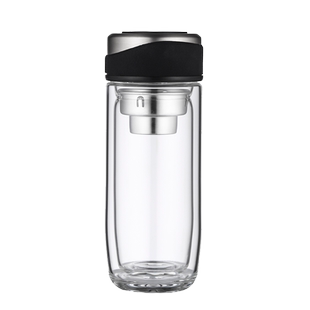 定制水杯印logo商务双层玻璃杯子印字活动促销礼品广告杯免费刻字