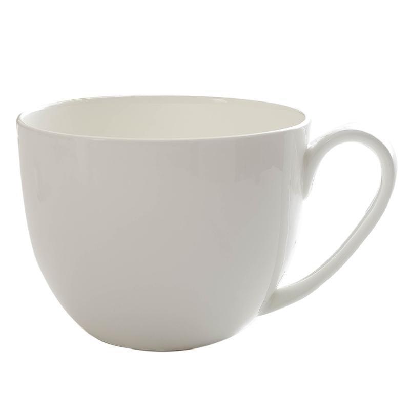 骨瓷大号早餐杯牛奶杯陶瓷燕麦杯带把家用水杯可微波炉可定制LOGO