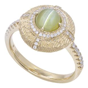 【瞳】 金绿猫眼石戒指金绿宝石戒指黄宝石女戒珠宝首饰定制潮 B0