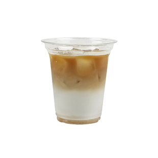 稻田冷饮杯咖啡外带一次性14oz盎司400ml塑料胶杯PET透明98口饮品