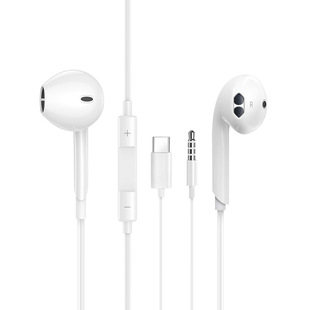 有线耳机高音质半入耳式k歌typec接口带线3.5mm圆孔电脑安卓通用