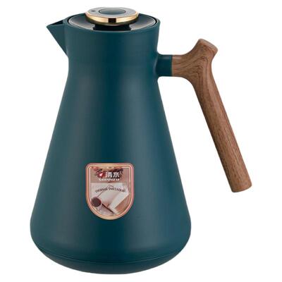 清水保温壶家用保温瓶木柄暖壶热水瓶玻璃暖水瓶小型办公欧式水壶