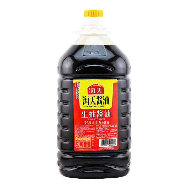 海天生抽酱油4.9L酿造酱油大桶