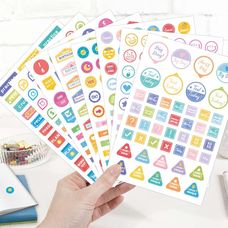 新款跨境创意美学计划贴纸规划周日Planner月贴纸Stickers记事