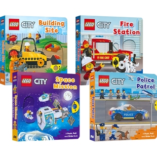 Lego Fire Station 乐高 机关操作纸板书 消防站 英语启蒙 锻炼手脑协调力 亲子读物 4-6岁 英文原版进口儿童图书