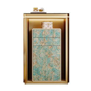 落地灯床头柜一体轻奢高级感卧室实木储物斗柜虎牌保险柜家用防盗