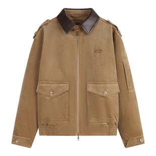 NAVIGARE意大利小帆船巴恩风翻领短装单夹克男休闲灯芯绒茄克外套