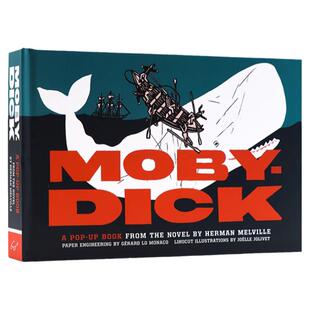 梅尔维尔大白鲸 插图精装3D立体书 Moby-Dick A Pop-Up Book from the Novel by Herman Melville英文原版 长篇小说改编 艺术启蒙
