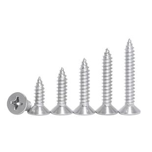 304不锈钢自攻螺丝十字沉头螺丝木螺钉平头加长螺丝钉M2-M4M5M6M8