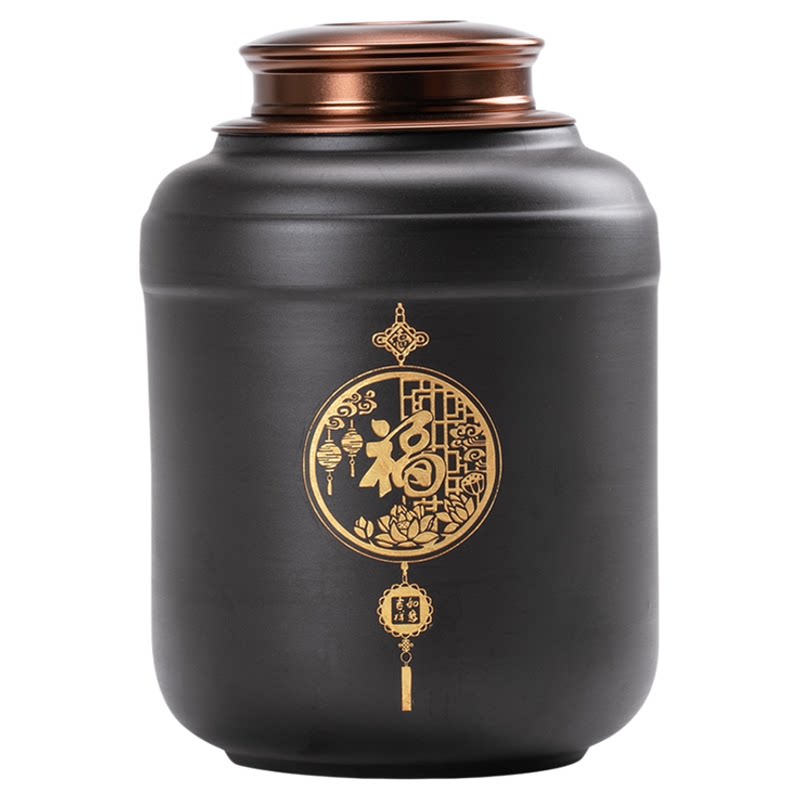 高档紫砂茶叶罐家用轻奢密封罐