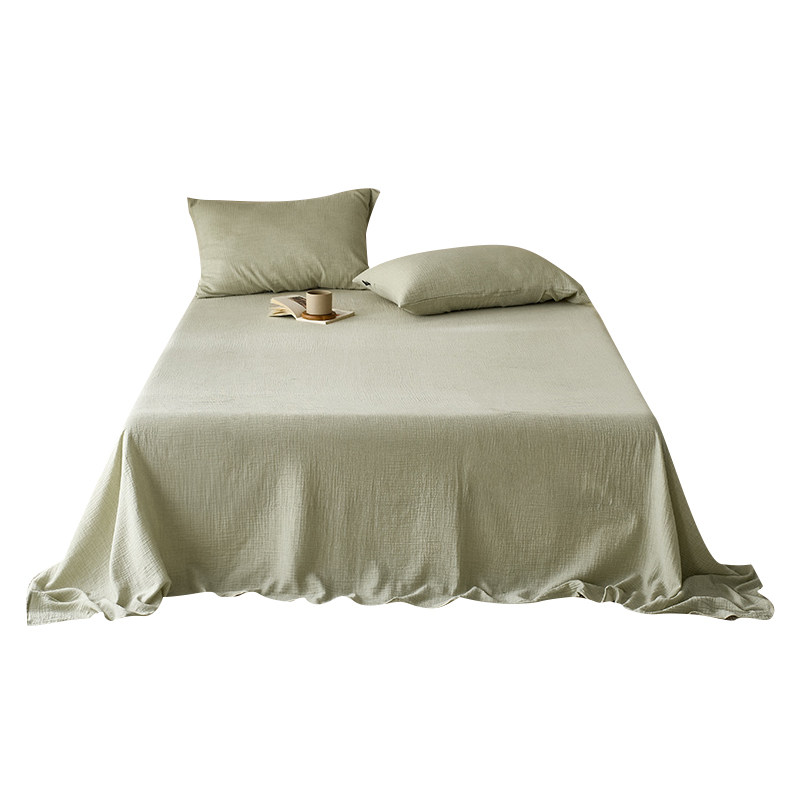 全棉双层纱床单单件A类春季100％纯棉宿舍被单三件套2025新款床品