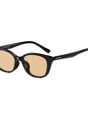 CAPONI茶色猫眼墨镜上镜出片百搭