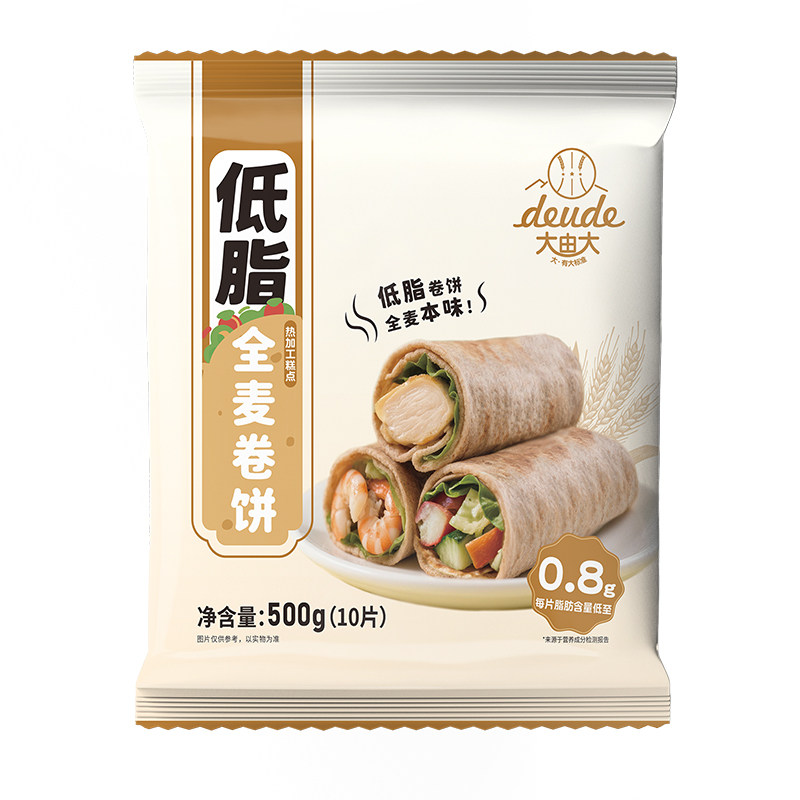 大由大低脂全麦卷饼添加鸡蛋液
