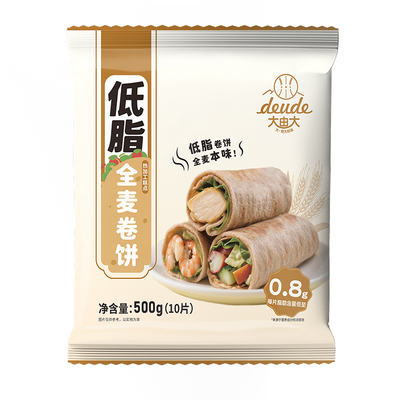 大由大低脂全麦卷饼添加鸡蛋液
