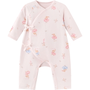 英氏新生婴儿连体衣秋冬衣服保暖舒绒棉春秋款小月龄宝宝秋季哈衣