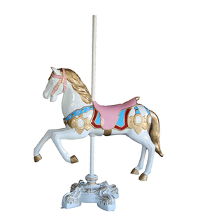 旋转木马马匹装饰室内摄影摄像道具网红单马玻璃钢仿真婚礼摆件