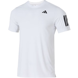 adidas阿迪达斯男子CLUB 3STR TEE运动休闲短袖T恤JE0413