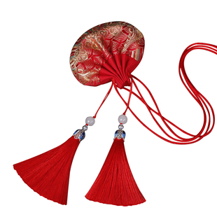 端午节礼物香包挂件香囊空袋古风海浪花汉服配饰艾叶荷包袋结发礼