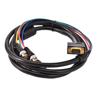 双向VGA转5BNC工程线转RGBHV监控矩阵视频转换RGBHV色差分量连接