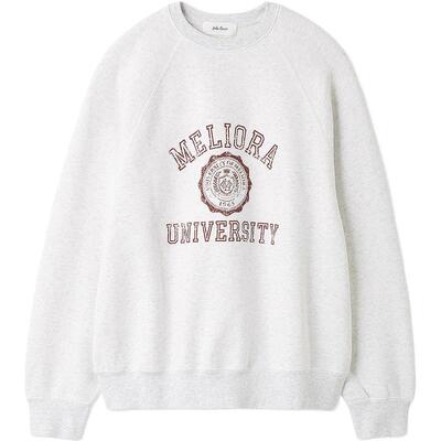 Mila Owen25秋冬新品百搭复古做旧印花学院风纯棉卫衣09WCT254158