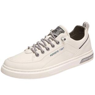 春季男鞋2026新款软底小白鞋运动百搭板鞋休闲一脚蹬工作皮鞋冬季