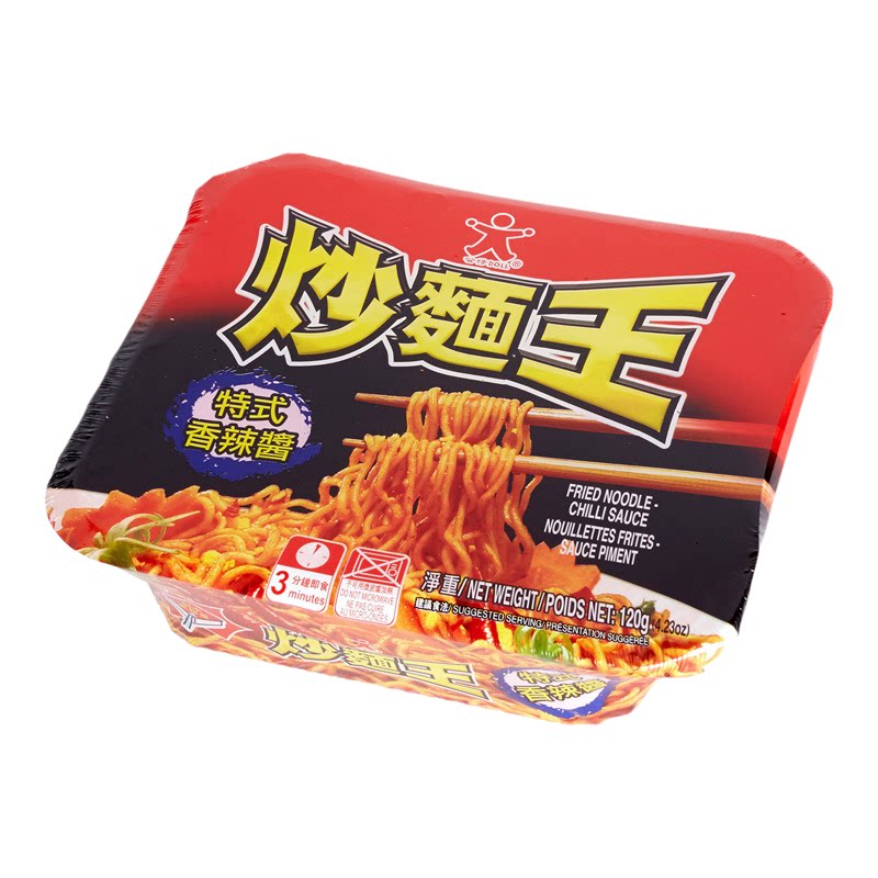 特选公仔炒面王 公仔点心特式香辣酱公仔炒面王120克方便面速食版