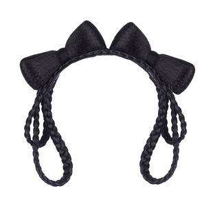 儿童汉服假发一体式发箍辫子发包女童古装发髻头饰新年盘发造型女