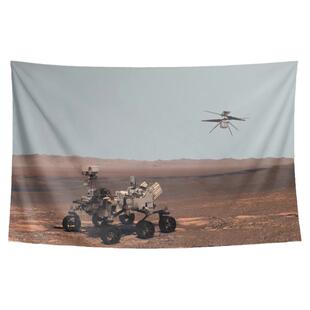 毅力号火星车NASA火星探测器周边卧室房间装饰背景布海报挂布挂毯