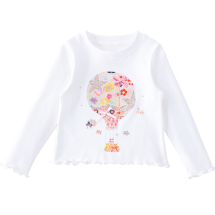 女童打底衫春装2026新款儿童韩版卡通长袖T恤洋气小女孩圆领上衣