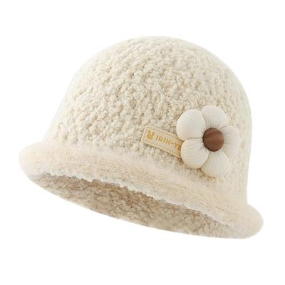 秋冬款韩版洋气加厚女童渔夫帽