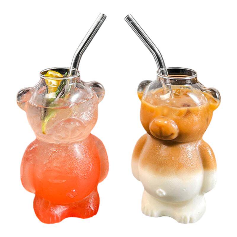 臻皿玻璃通用可爱动物小熊杯