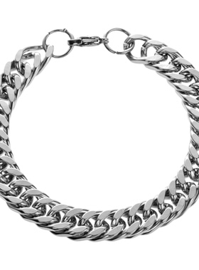 钛钢不掉色古巴链手链