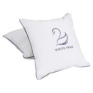 高档比马棉刺绣抱枕套定制30x50cm白色45*45纯棉腰枕靠枕靠垫套