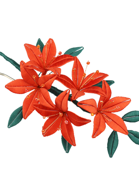 diy非遗绒花制作材料包发簪