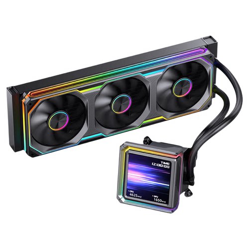 乔思伯TX360一体式水冷3.95英寸屏幕CPU风扇IPS屏显360水冷散热器