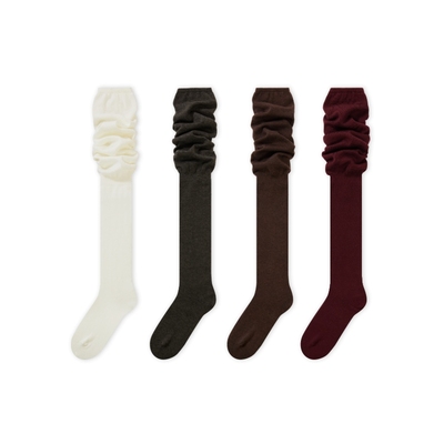 上森派系过膝护腿堆堆袜