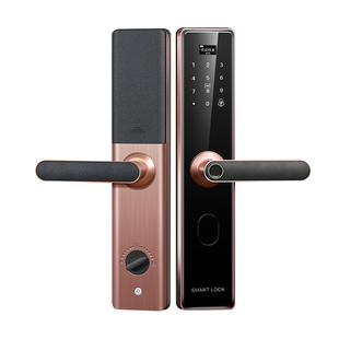 慕尼森指纹锁家用防盗门密码锁自动下滑盖智能门锁通用型电子门锁