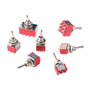 钮子开关2/3/4/6/9/12脚2档3档 摇头摇臂开关摇杆开关MTS-102 103