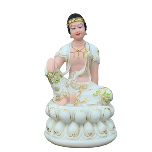 歪脖老母神像 仿玉石合成汉白玉歪脖老母像 彩色居家供奉