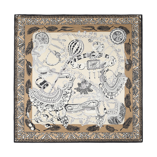 古罗马男士真丝巾复古方巾扣套装Cityboy风格衬衫领巾柔软小围巾