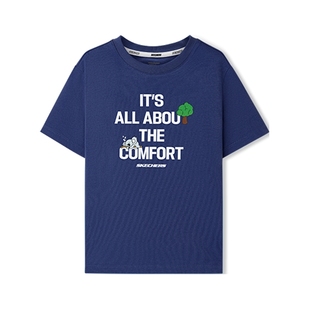 斯凯奇outlets童装男女童夏季透气纯棉运动短袖T恤衫儿童宽松上衣