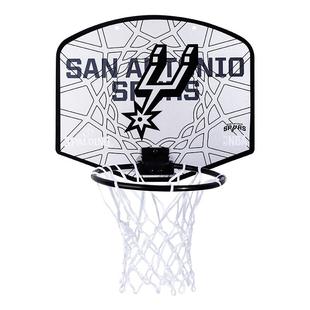 斯伯丁儿童小篮板迷你挂式家用投篮架子便携式蓝网框篮球筐静音球