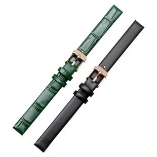 适用小绿表手表带男女真皮米兰钢带代用dw品牌竹节细表链8-10-20