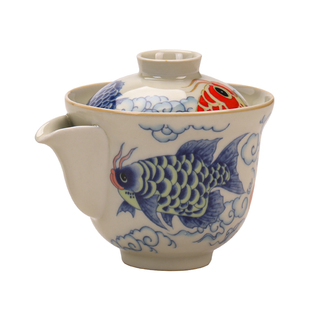 龙鱼快客杯旅行茶具套装便捷式手抓壶户外个人专用泡茶喝茶装备