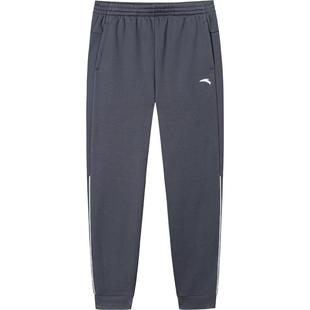 安踏针织运动长裤男士2025冬季新款加绒保暖束脚卫裤子训练跑步裤