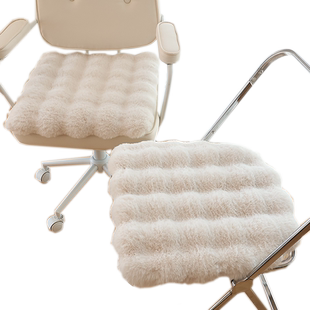 泡泡仿兔毛绒加厚坐垫椅垫方垫咖啡椅垫化妆凳电脑椅子垫坐垫餐椅