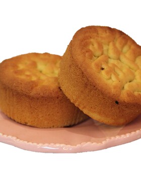 传统厚皮翻毛皮果仁月饼老式手工