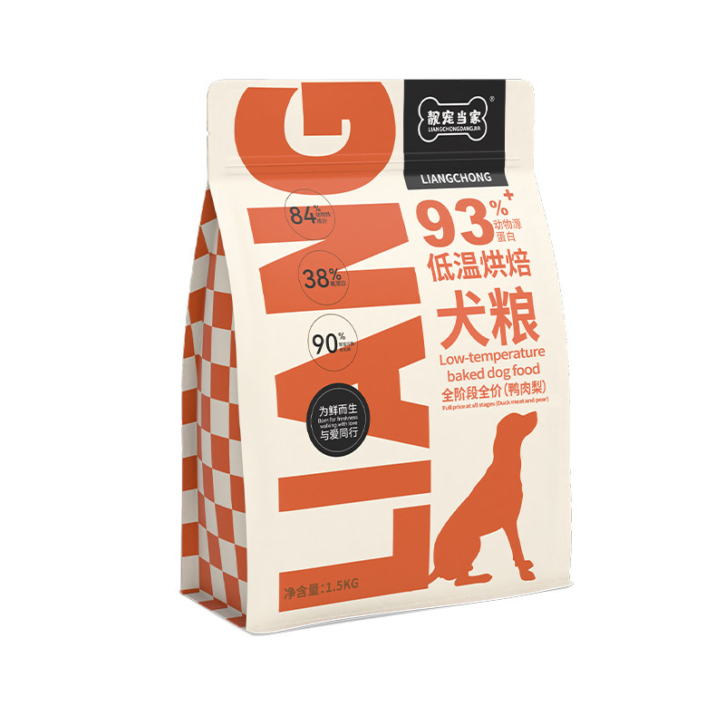 靓宠当家38粗蛋白烘焙狗粮鸭肉梨通用1.5kg中小型犬泰迪比熊犬粮